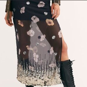 Free people Bali dipped in shine skirt